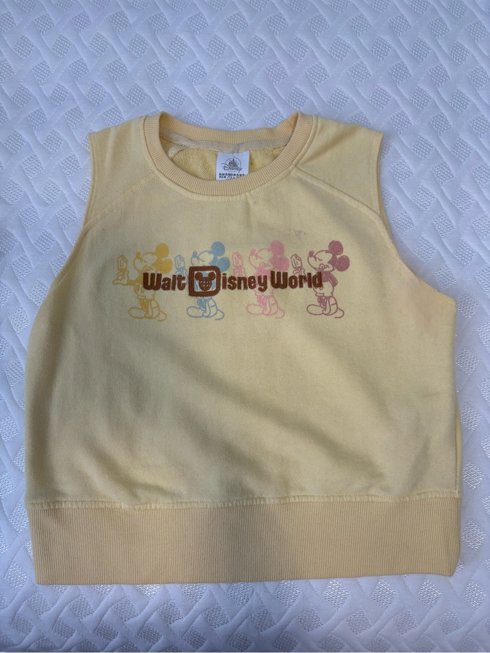 Disney Pastel Yellow Crewneck Sweatshirt